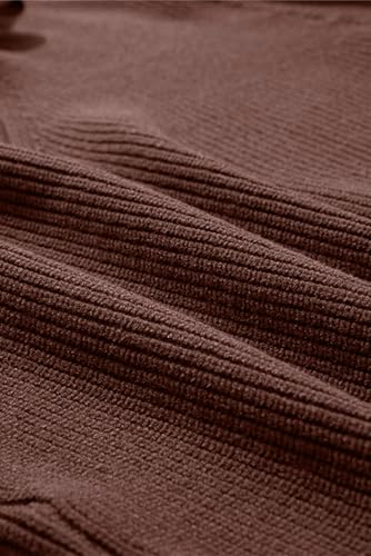 Image of Womens Off Shoulder Bow Back Sweater Sexy Loose Fit Deep V Neck Knit Tops | Backless, Lantern Long Sleeves, Ribbed Knit, Lightweight, Fall Winter Outfit, Party, Halloween, Christmas, New Year's Eve