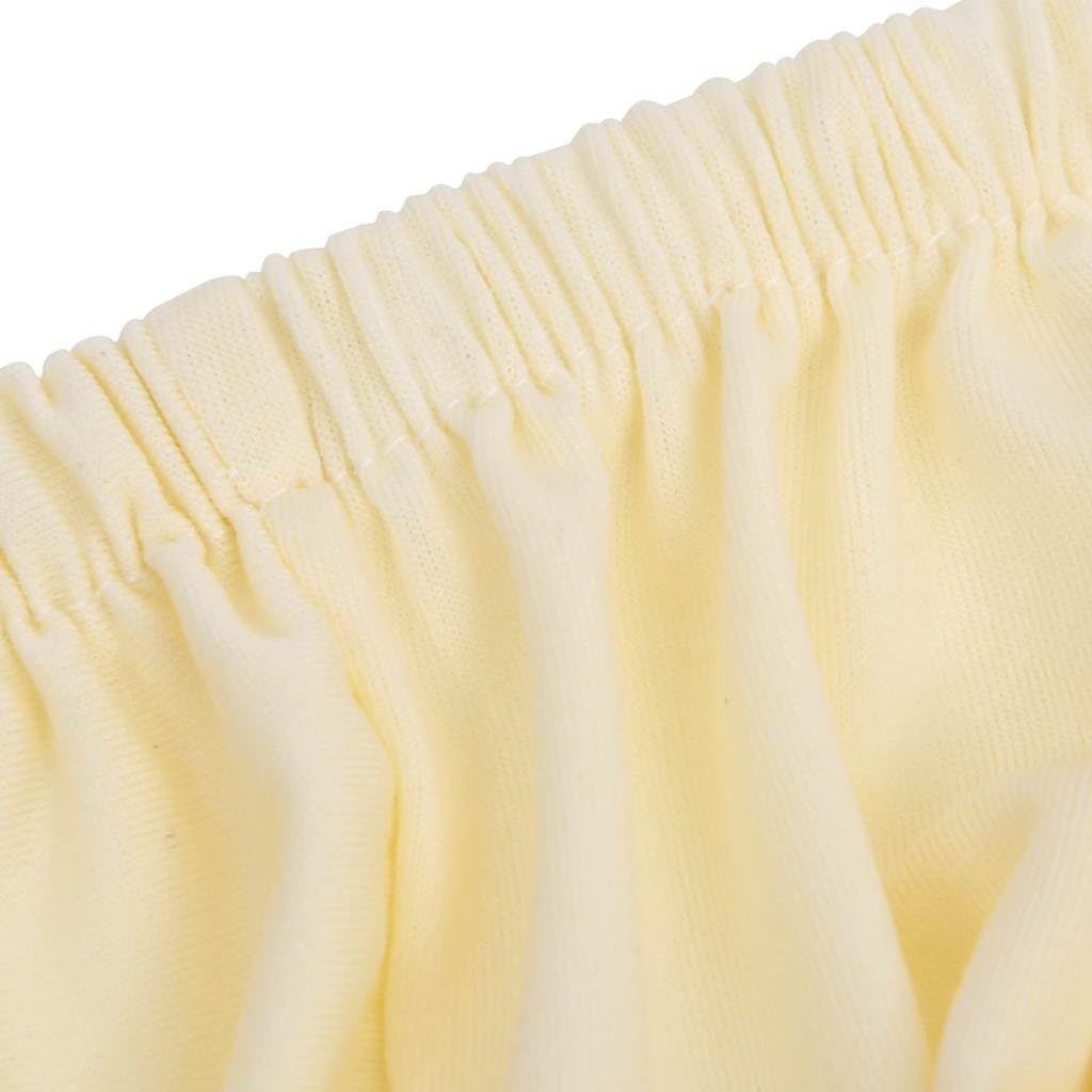Funda elástica para sofá de 3 plazas, color crema de punto de poliéster, elástica y elástica, apta para sofás de 190 a 230 cm, lavable, antideslizante, ideal para salones, comedores, jardines
