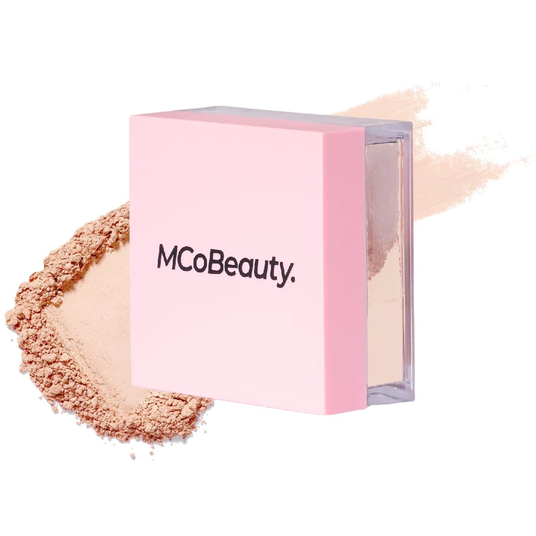 Loose Powder Cool & Set - Light Shade - Finely Milled Water-Based Baking & Setting Powder with Hyaluronic Acid, Glycerin & Vitamin E - Vegan, Cruelty Free Cosmetics - Face Makeup