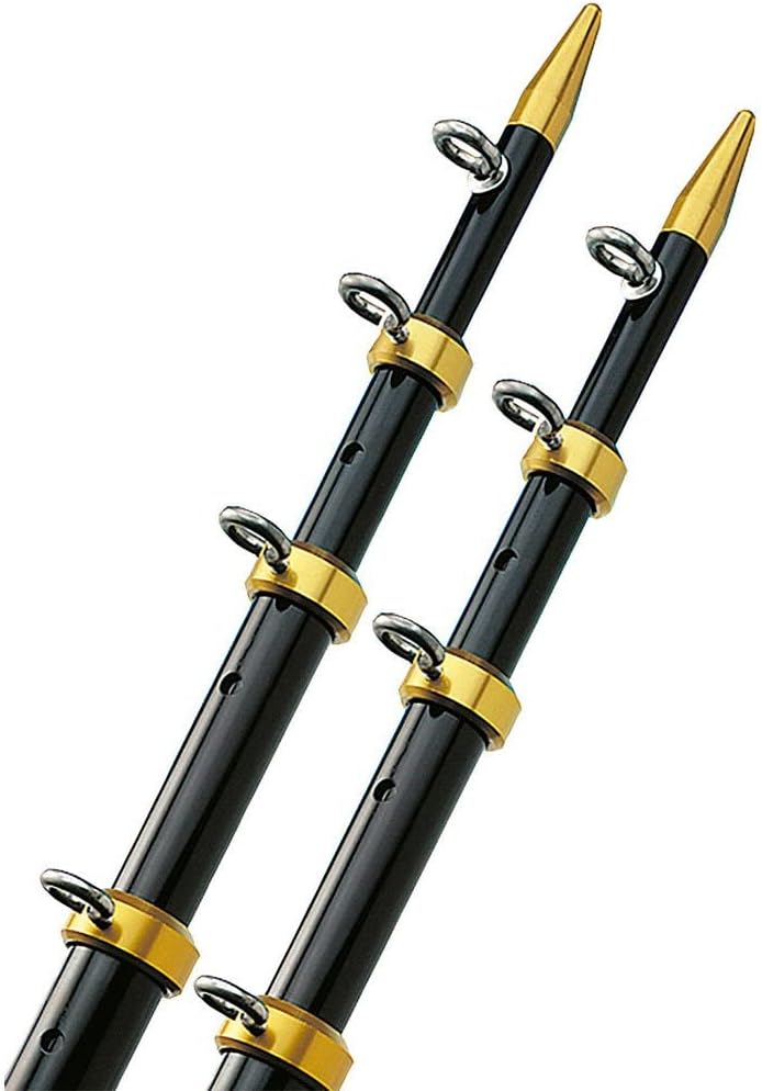 TACO Metals Taco 18' Telescopic Outrigger Poles HD 1189;" - Black/Gold