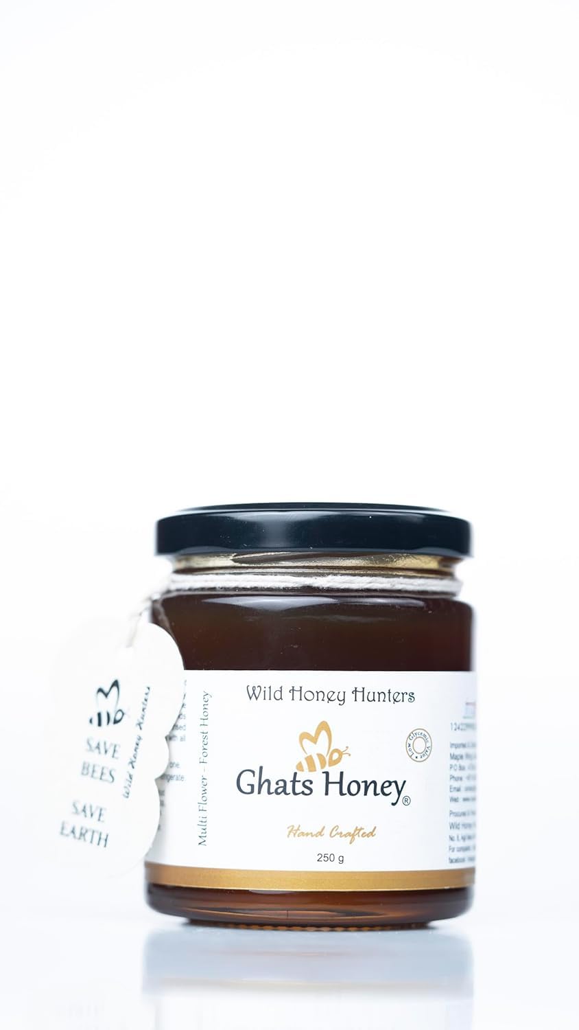Ghats Honey -Multi floral Forest Honey | Raw Real Forest Wild Honey | Unprocessed | Unfiltered | Unpasteurized | Rich in Anti - Oxidants & Nutrients | Pure Natural Honey 250g