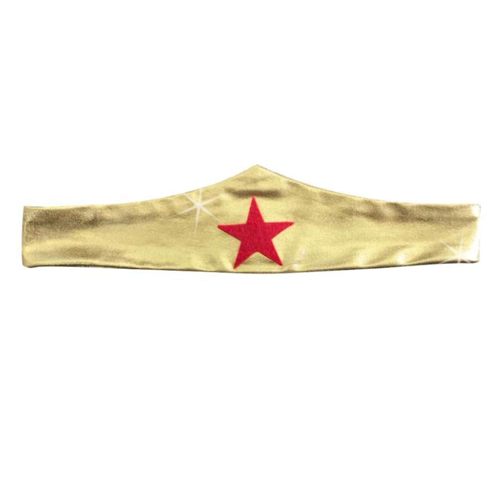 Wonder Woman Tiara & Stulpen Set – Goldener Superhelden-Style Für Erwachsene