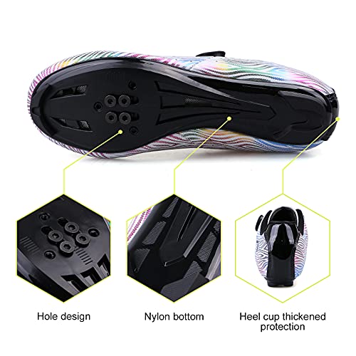 Chaussures Cycliste Homme Femme Décoloration Chaussures de Vélo Antidérapantes Couples Cycling Shoes à l'extérieur à l'intérieur avec Boucle de Lacet à Rotation Rapide et Boîte à Chaussures 38-46 - Image 5