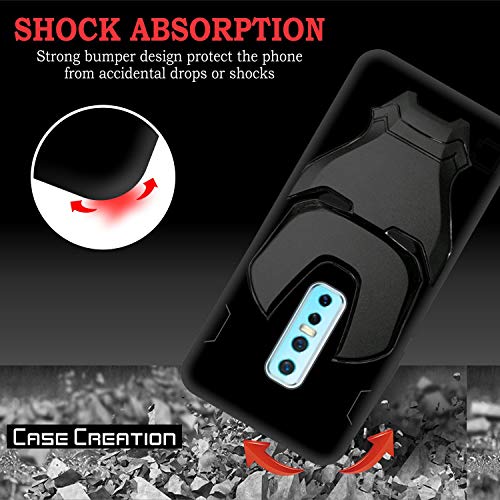 Image of COVERLY Official 3D Touch Feel Trending Avengers Logo Mask Soft Rugged Grip Silicone Iron Man Super Power Cartoon Movie Engraved Silicone Matte Back Cover for Vivo V17 Pro / V17Pro -HD Avenger Black