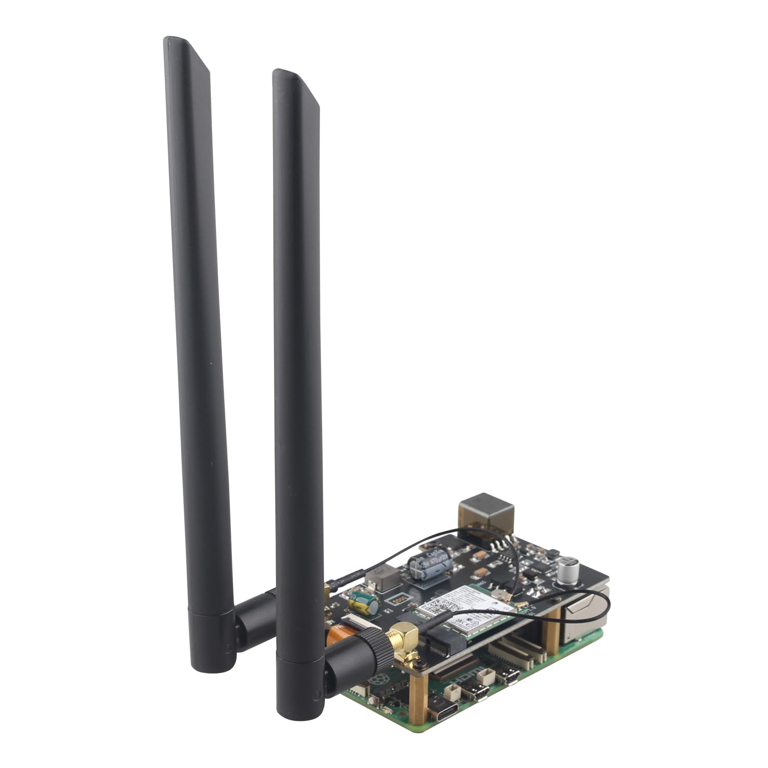 ZDE ZP585 PoE+ Hat PCIe to M.2 E Key WiFi7 6 6E 5 Hat for Raspberry Pi 5 | Power Over Ethernet Adapter Expansion Board, Support Google TPU WiFi 7 BE200 WIFI6E AX210 MT7922 WIFI6 AX200