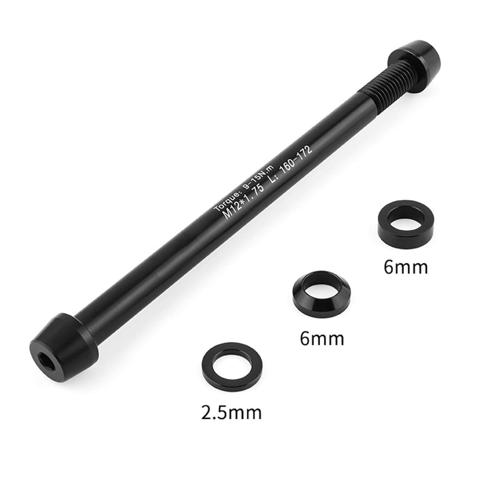 Adapter osi wtykowej, skok gwintu M12 x 1,5, 160 – 172 mm, trzpień do roweru o wysokiej wytrzymałości, oś wtykowa, adapter ze stopu aluminium, do rowerów