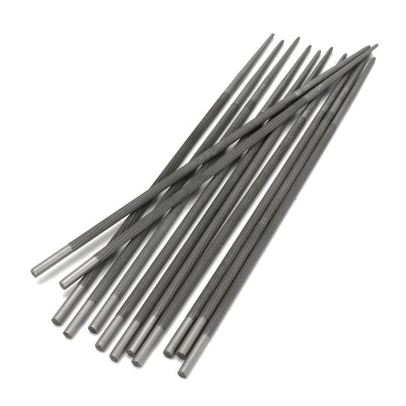 Lot de 12 Limes Rondes pour tronçonneuse 5, mm 7/32 po pour affûtage chaînes