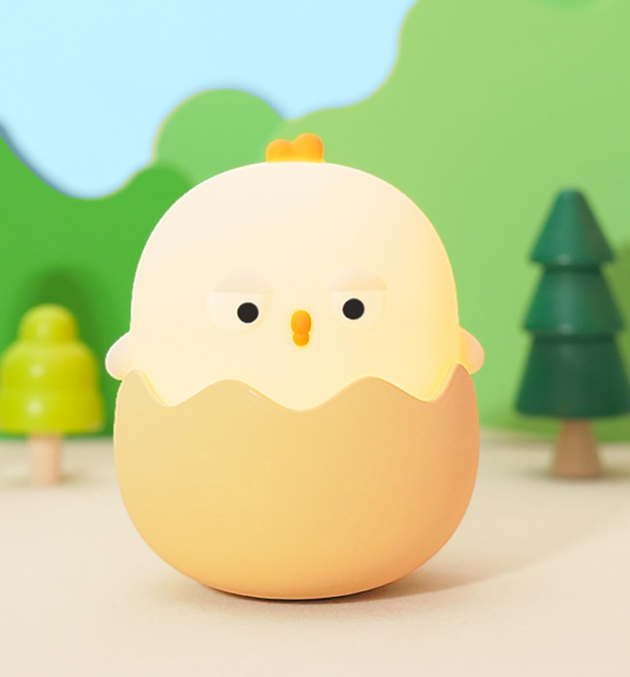 beek Nachtlicht Kinder Stilllicht, mehrfarbig Silikon Nachttischlampe Eierschalenform Aufladbar Touch LED Dimmbar Tischlampe, Geschenke für Kinderzimmer Baby Mädchen Junge