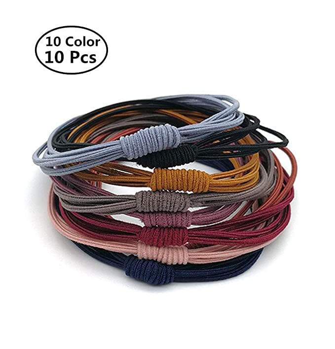Image of GITGRNTH Soft Cotton Hair Ties for Women - No Damage Elastic Hair Bands - Durable Rubber Band for Women - Ideal Ponytail Holders - Comfortable Hair Accessories - Gentle on All Hair Types - Perfect for Thick and Thin Hair - Scrunches for Women - Kids Hair Rubber Band