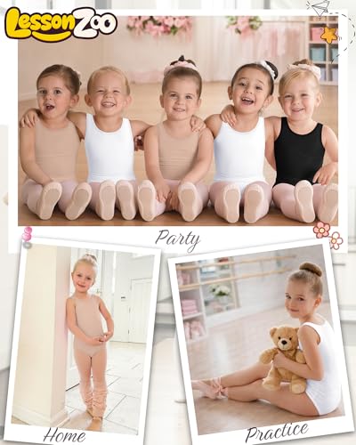 Image of 3 Pack Girls Leotards Toddler Ballet Tank Leotard Kids Dance Gymnastics Outfits Solid Sleeveless Bodysuit 2-12Y
