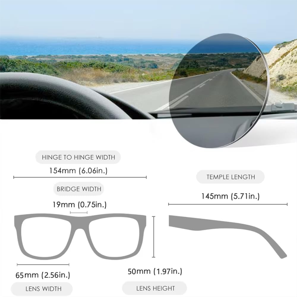 Gafas de Sol para Hombre Gafas de Sol de visión Nocturna fotocromáticas polarizadas Gafas de Sol de Moda para Mujer Protección UV,1