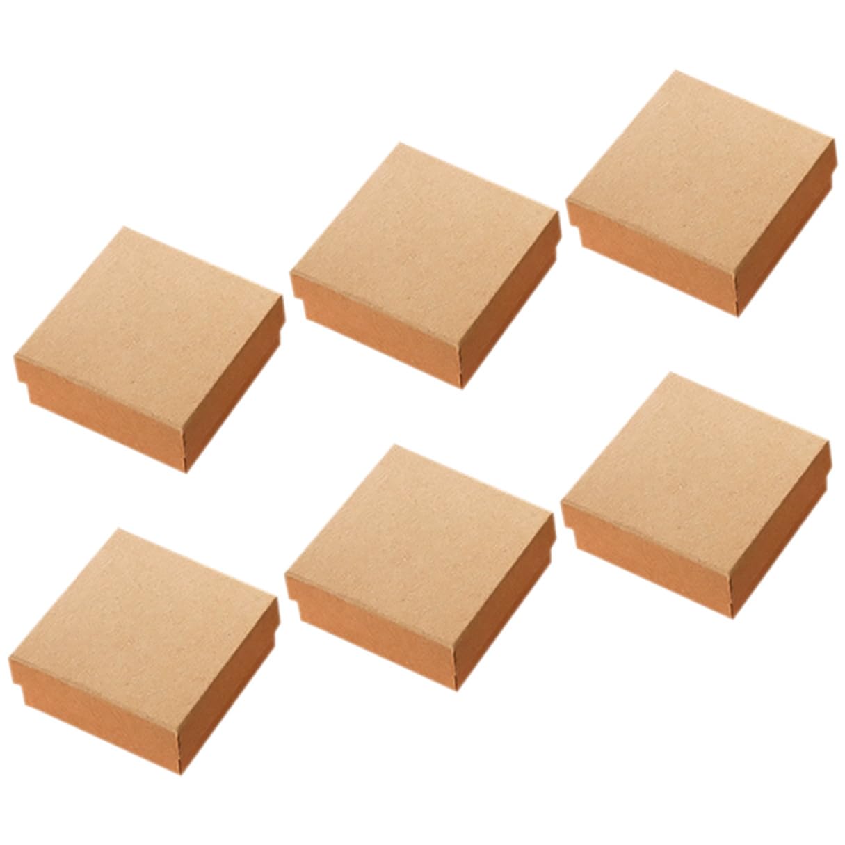 Lshtshf-ou Jewelry Storage Box 6pcs With Lid 7x7x3cm Small Ring And Earrings Organizer Case Paperboard With Sponge Insert And Travel