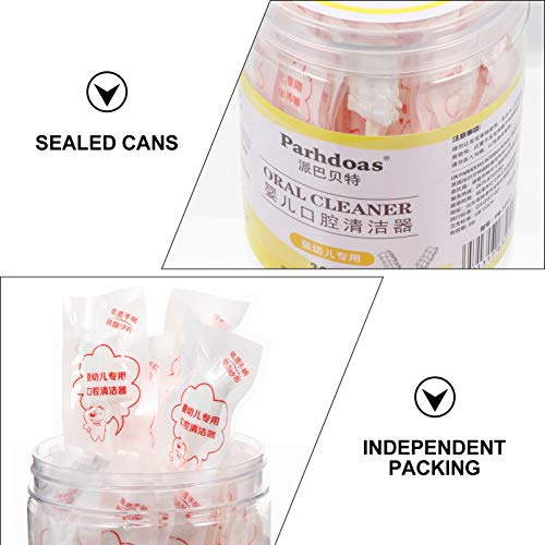 Healifty 30 peças limpador de língua para bebê escova de dentes descartável limpador de língua, gaze