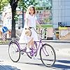 7-Speed Adult Tricycle with Large Basket 24/26 Inch, Stable 4-Wheel Cruise Bicycle for Shopping, Beach and City Trike Perfect for Men, Women, Seniors(26 Purple) #1