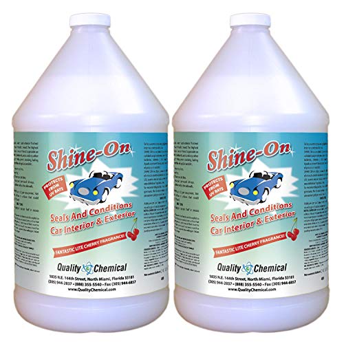 Quality Chemical Shine On- Protectant and Conditioner with Pure-Si for Automobile Vinyl, Rubber & Plastic - Protectant and Conditioner - 128 oz (Pack of 2)