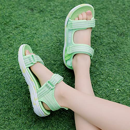 Unisex-Child Sport Sandal Summer Beach Shoes Light Girl Sandals Big Kids Soft Sole Open Toe Athletic Summer Sandal (Green, 10.5 Little Child)3