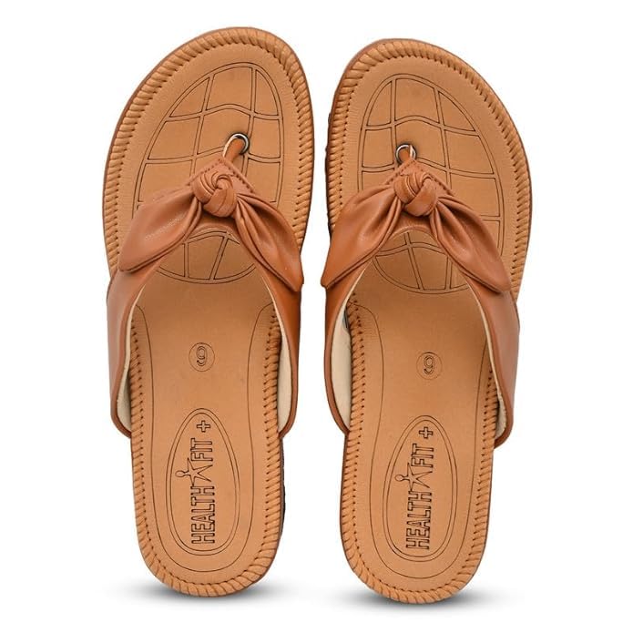 Image of HEALTH FIT Orthopedic with Super Extra Soft Ortho Care Anti-Skid Doubleu Flip-Flops for women Slippers /Doctor Chappal & Footwear HF330