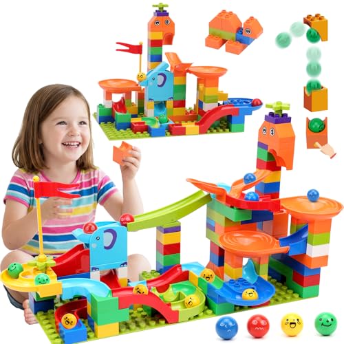 COUOMOXA Marble Run Building Blocks for Kids: STEM Educational Toys