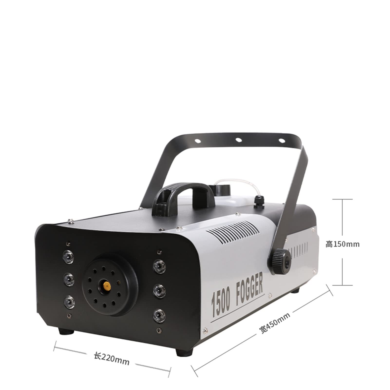 máquina de humo 150 0w rgb 3in1 Control remoto Máquina de niebla Máquina de humo Control remoto o alambre DJ Luces de escenario de la máquina de la máquina de la boda de la discoteca equipo de producc