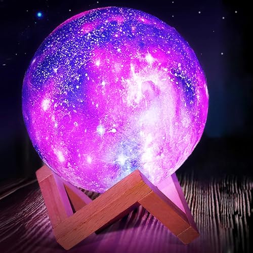 Mydethun Galaxy Lamp, 16 Color Moon Lamp with 148 Combinations, Christmas Gift for Kids LED 3D Night Light, Home Decor, Birthday, with Remote Control, 4.7”