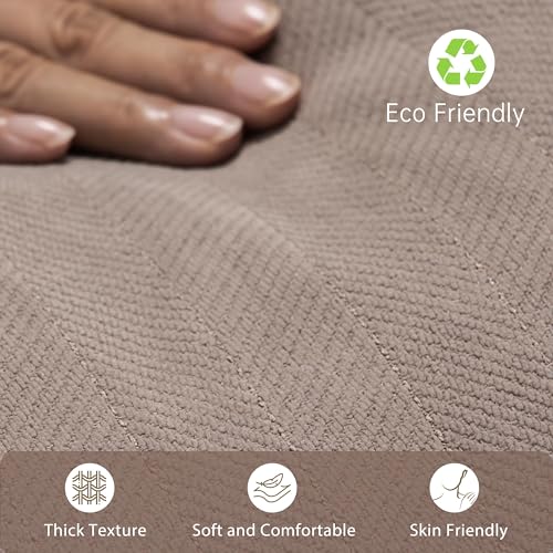 ZWJD Khaki Pillow Covers 26x26 Set of 2 Chenille Throw Pillow Covers with Elegant Design Soft and Luxurious Decorative Throw Pillows for Couch, Bed, and Home Decor