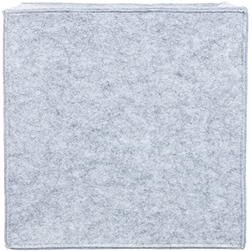 Brandsseller Haustierhöhle Filz ca. 33x33x33 cm Katzenhöhle Hundehöhle Katzenbett Hundebett mit seperatem Kuschelkissen Faltbar Hellgrau