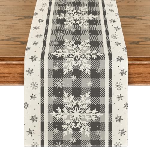 Artoid Mode Snowflakes Christmas Table Runner Home Party Decor 13x90 Inch