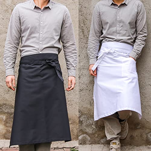 Tablier de travail blanc élégant taille M pour maison et cuisine - 5