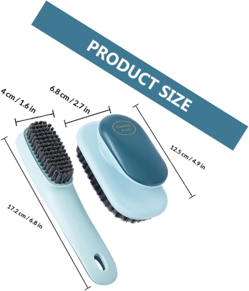2pcs Multipurpose Scrub Brush Set with Shoe Washing Brush and Clothing Cleaning Portable Cleaning Tool for Stain Removal and Household Laundry Use