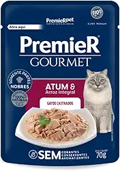 PremieR Gourmet Gatos Castrados Atum e Arroz Integral 70g
