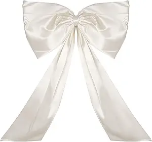 24 x 36 Inches Big White Bow Decor,Coquette Room Decor,Giant Bow Room Wall Decorations,Birthday Party Backdrop Wall Wedding Decorations(White)