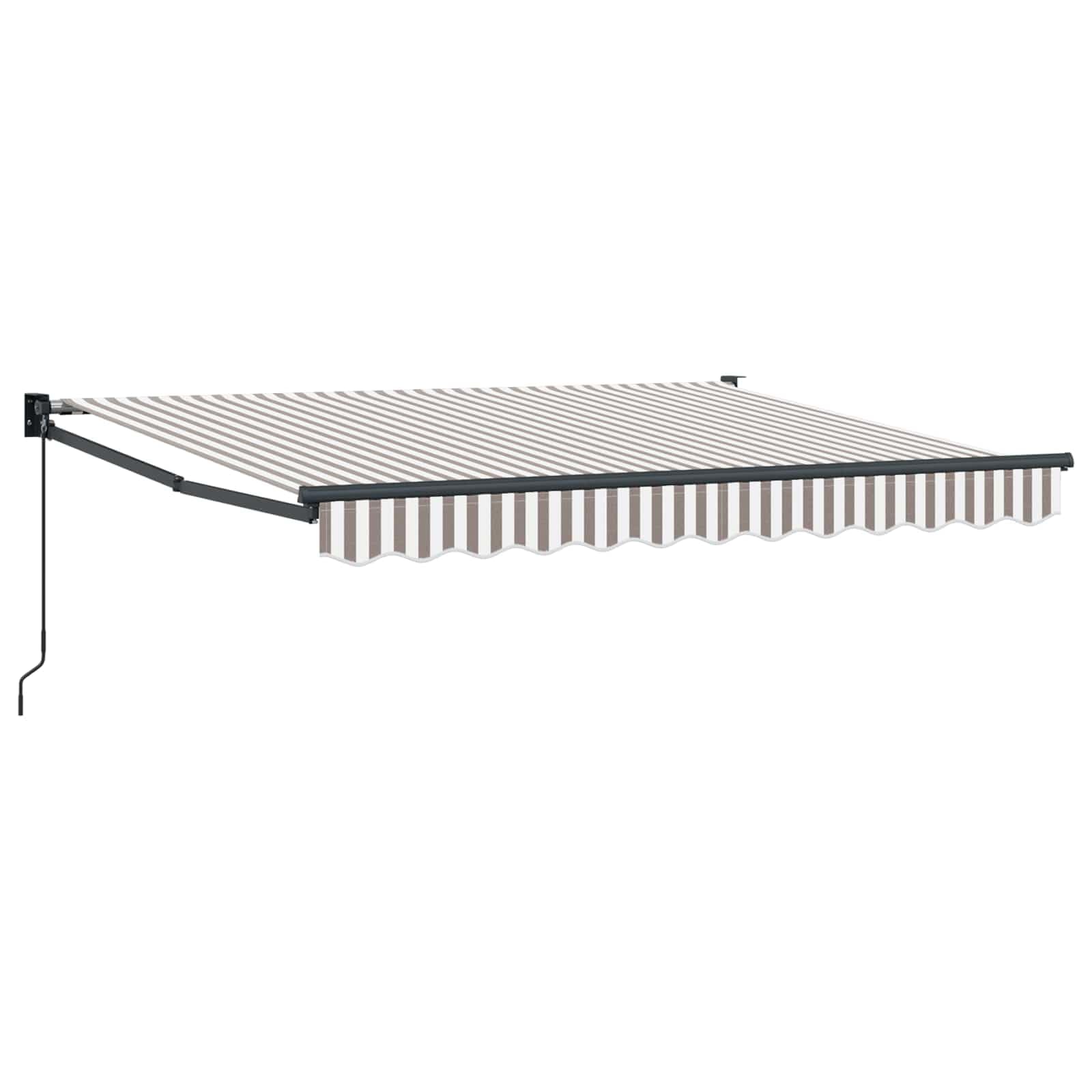 Store banne manuel de terrasse pour créer un coin d'ombre frais dans le jardin