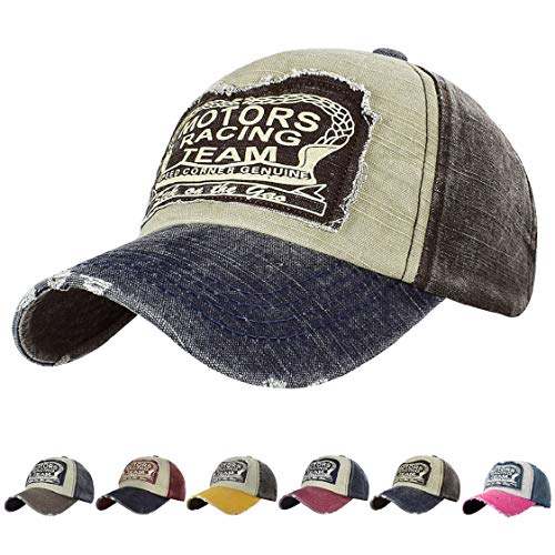 Gorras De Hombre Gorra De Béisbol Unisex Tuopuda - Estilo Retro, Algodón, Ajustable, Ideal Para Moto O Diario Sombrero Estilo Vintage