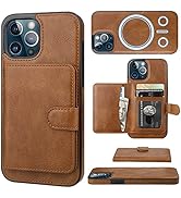 Bocasal Wallet Case for iPhone 12 Pro Max Compatible with MagSafe Magnetic RFID Blocking Detachab...