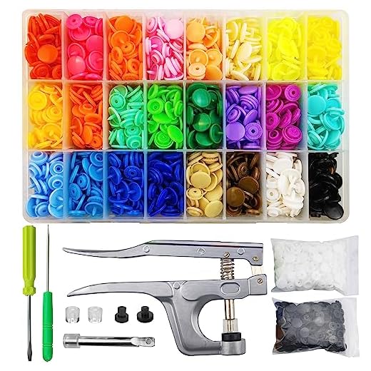 460 Sets Druckknöpfe mit Zange, 24 Farben T5 Druckknopf Set mit Zange, Druckknöpfe Ohne Nähen für DIY Kleidung Basteln