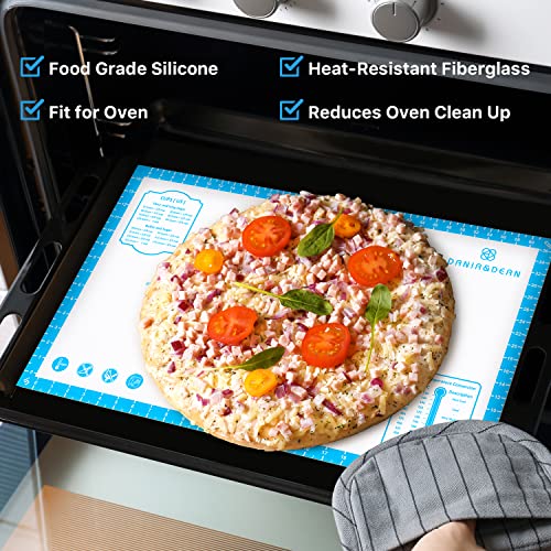 Image of Silicone Baking Pastry Mat,36 inch x 24 inch Large Non Stick Sheet Mat with Measurement, Non-slip Food Grade Dough Rolling Mat for Making Cookies,Macarons,Bread