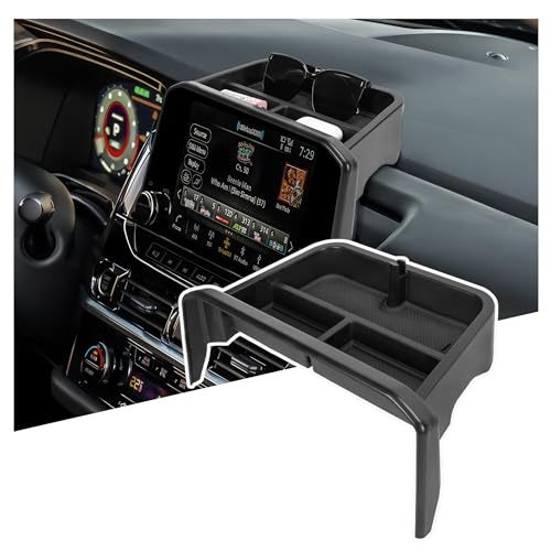 Sinminou Center Console Organizer Dashboard Tray Compatible with 2022-2025 Nissan Pathfinder Accessories, Dashboard Storage Organizer Box Behind Screen Sunglass Tissue Holder(Only Fit 9-inch Screen)