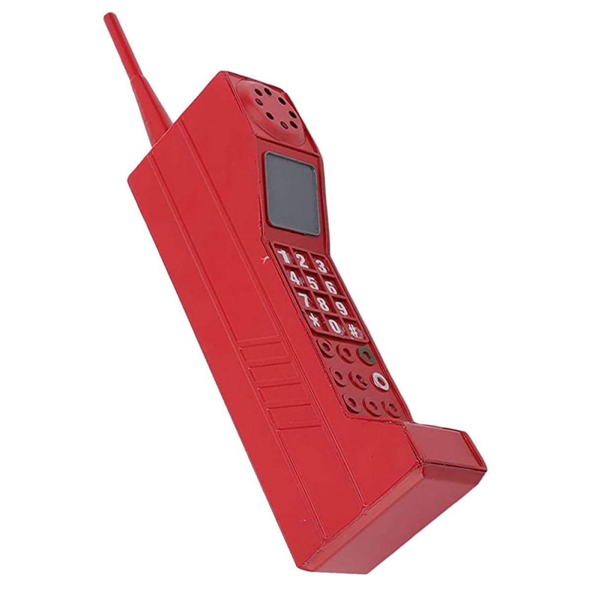 Teléfono móvil vintage de hierro rojo para decoración retro de escritorio 8
