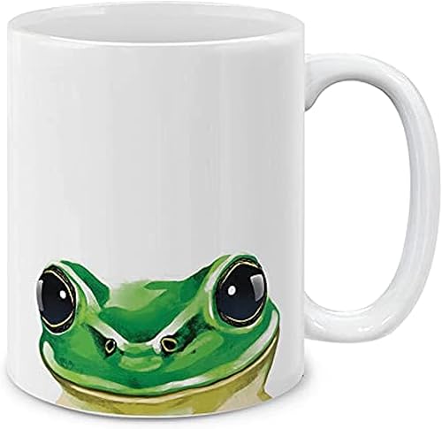 Vista 85 de MUGBREW Taza de té de cerámica de la taza de café de la llama del animal lindo, 11 OZ Alpaca,Bisonte de búfalo americano,Aves frailecillo