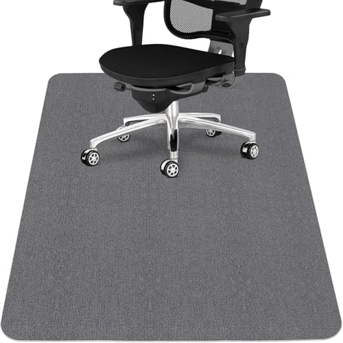 Image of Office Chair Mat for Hardwood & Tile Floors, Floor Protector Rug for Rolling Chairs, Anti-Slip Computer Gaming Mat, Easy to Clean Desk Chair Carpet for Home Office | Size 120 x 90 CM Pack of 1