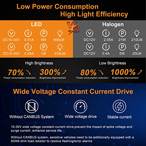 Holonyakoo 1157 Led Bulb Amber Yello 1157Na 2057 2357A 7528 P21/5W Bay15D Led Bulbs For Brake Tail Turn Signal Back Up Reverse Blinker Lights Dc10-30V 1800K (Set Of 2) #TOP2