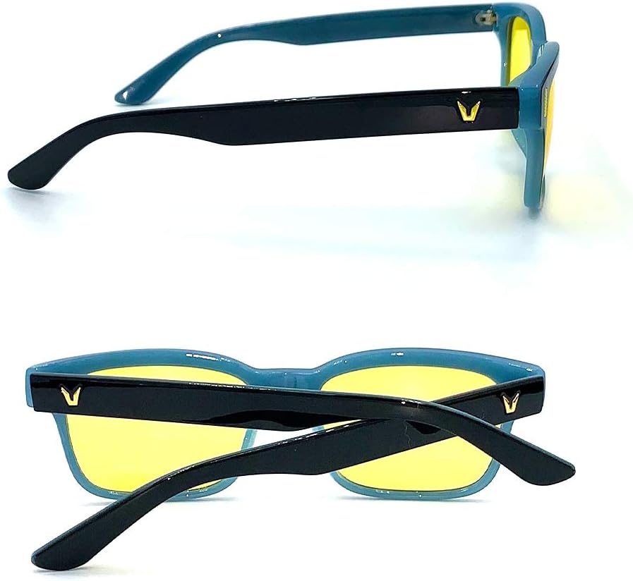 LCEC Blue Light Blocking Computer Glasses,HD Night Vision Driving Glasses,Gaming Computer Glasses – UV Protection Anti Eye Strain and Promotes Deep Sleep –Anti Glare – Women Men, Blue