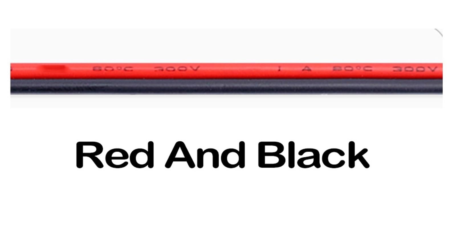 Outdoor Extension 5 Meters Tinned Conductor Cable 2Pin 2468 24AWG 22AWG 20AWG 300V Black White Red Equipment Electrical Wire Solar sheathed(Red and Black,1meter 24 AWG)