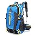 Lixada 40L Resistente al Agua Mochila, Portátil Mochila Trekking, Laptop Daypack, Durable Impermeable, para Escalada, Viajes, Actividades al Aire Libre (Azul)