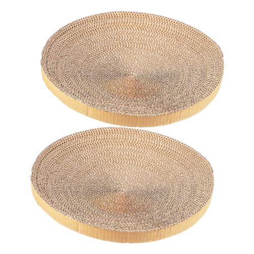 BESPORTBLE 2Pcs Cat Scratcher Replacement Board Fun Corrugated Cardboard Scratching Pad for Indoor Cats Lightweight Reusable Cat Scratchers for Home Pet Shops