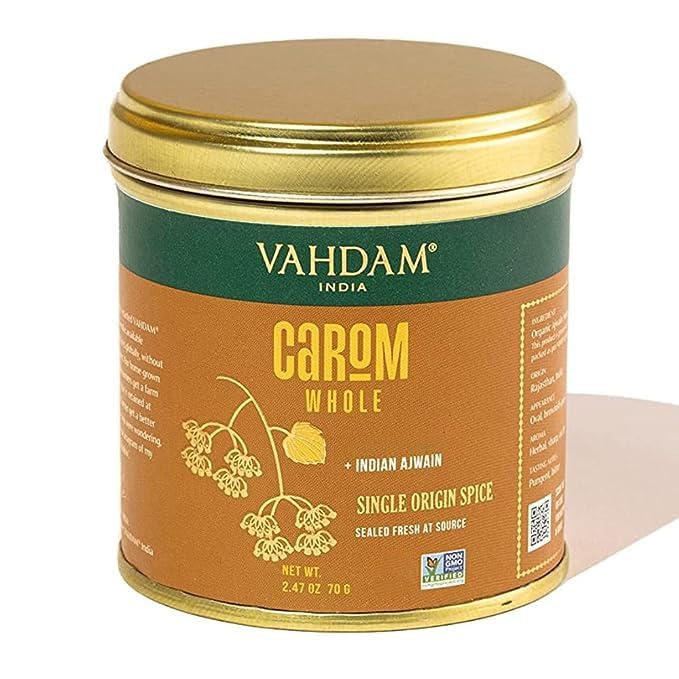 VAHDAM, Carom Seeds Whole (2.47oz/70g) Gluten Free, Non