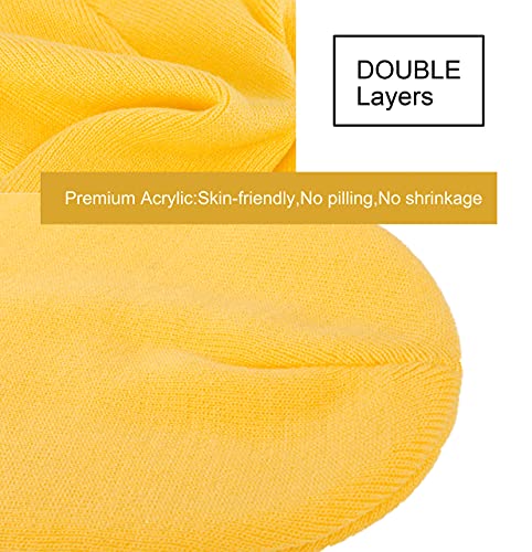 Simplicity Men/Women's Winter Acrylic Knitted Beanie, Yellow #TOP3