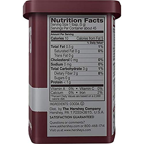 Hershey's Cocoa, Natural Unsweetened, 8 oz Container (Pack of 4)