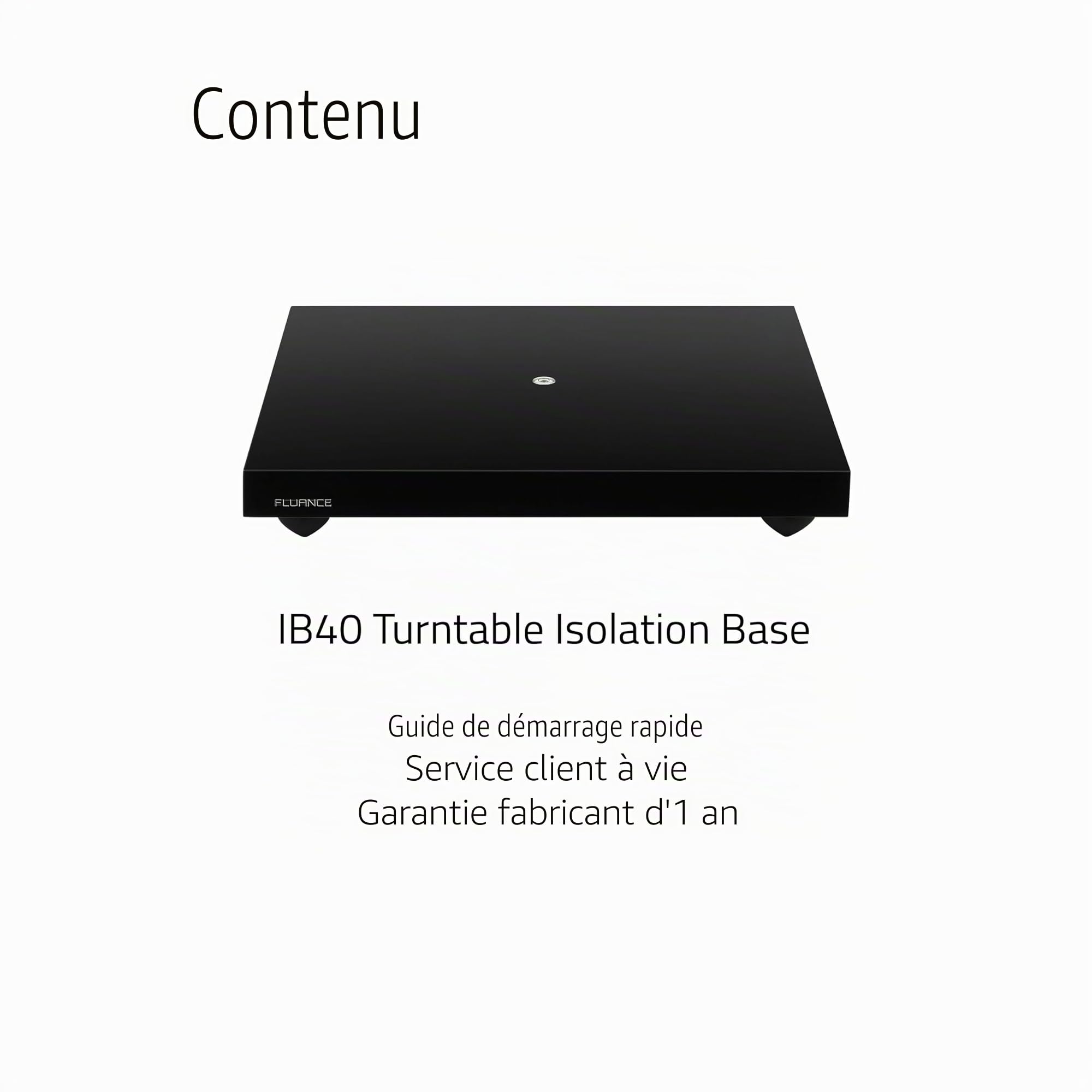 Fluance Base D’Isolation IB40 pour Platine – Plateforme en Bois Anti-Vibrations avec Pieds Réglables en Hauteur Et Niveau À Bulle – Clarté Sonore Améliorée – Compatibilité Universelle – Noir Piano
