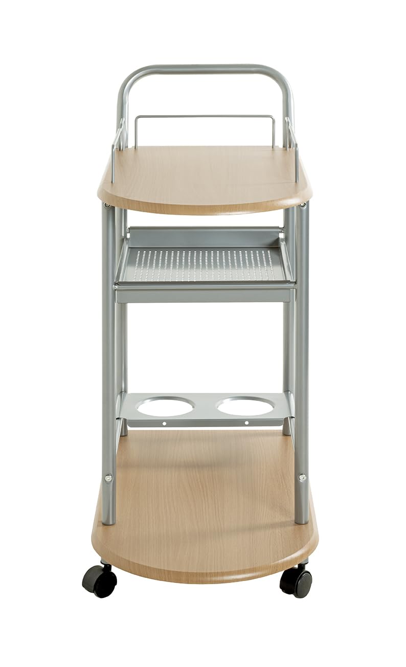 HAKU Möbel Carrello da Cucina Alu, faggio, MDF, Metallo - Dim. L 65 cm x A 83 cm x P 35 cm, Stile Moderno